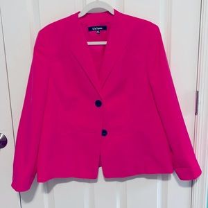 Bright (Barbie) pink womens POWER suit jacket / sport coat
